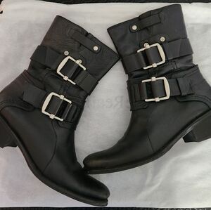 Vera Wang Lavender - Black Leather Boots